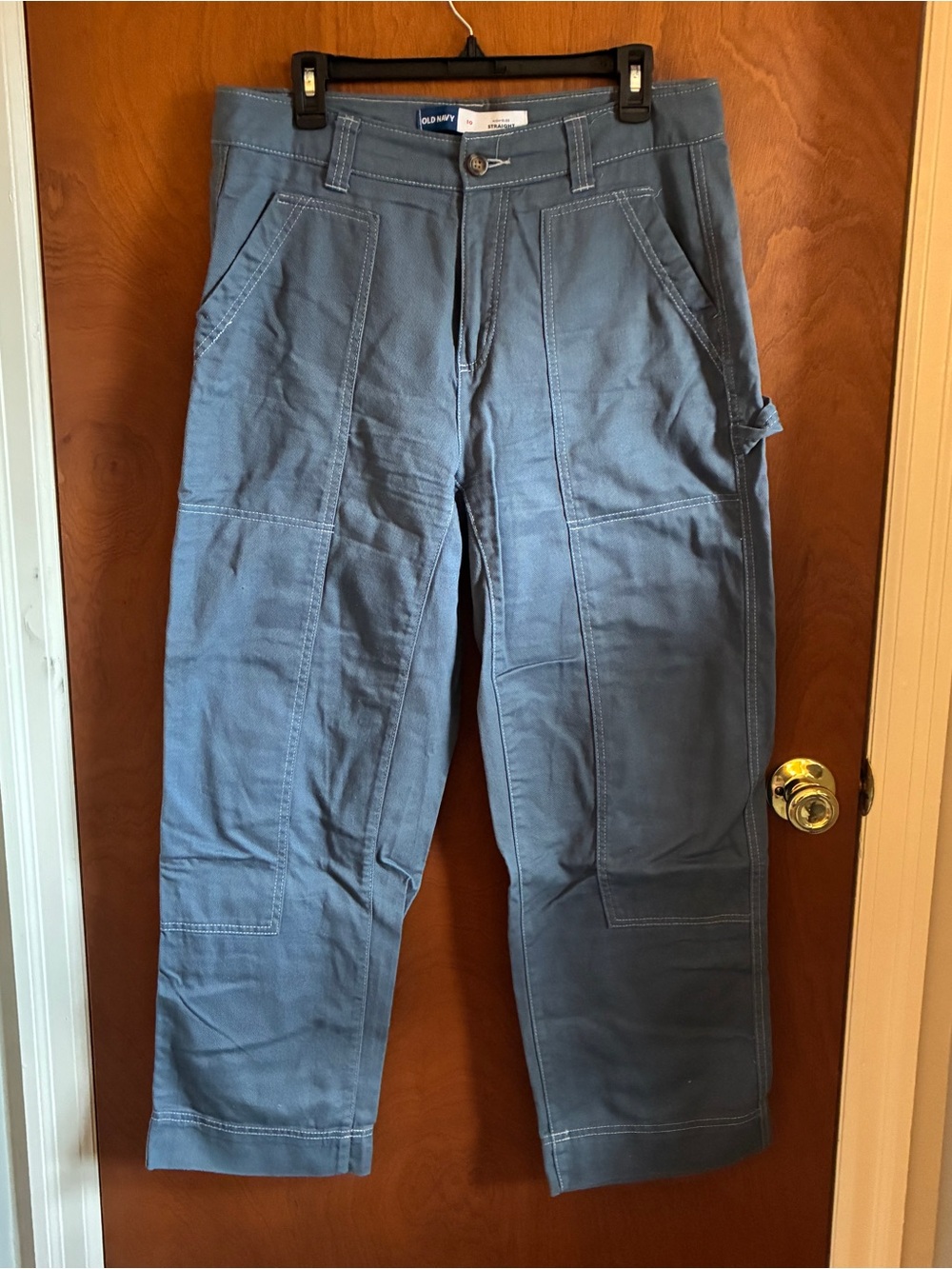 Old Navy Canvas Work Pants in Slate Blue